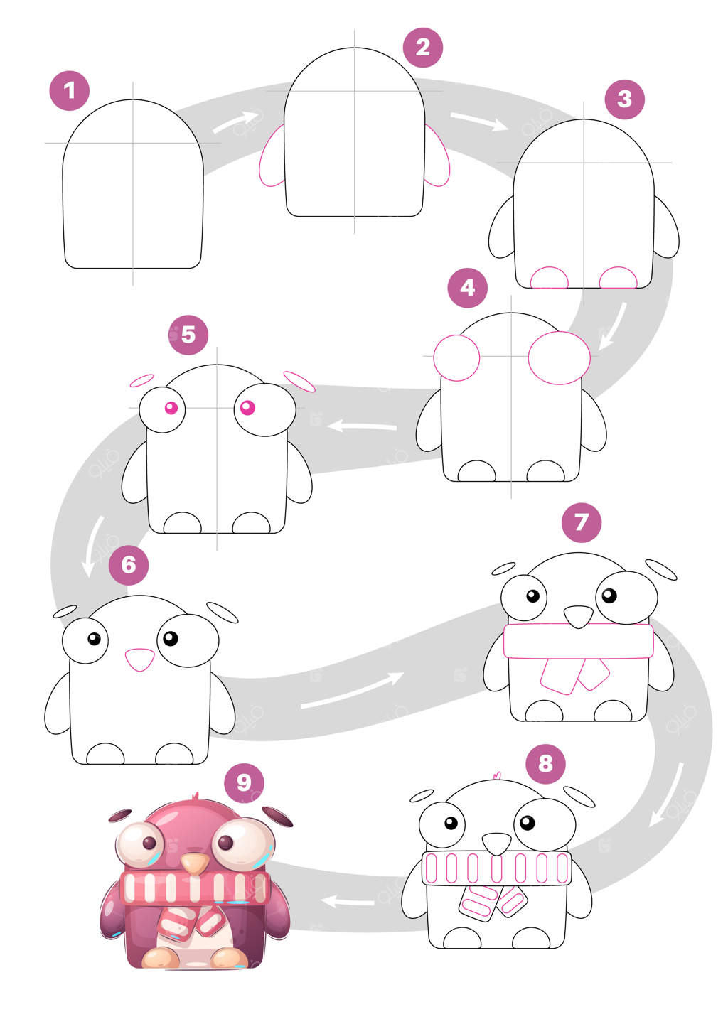 شخصیت کارتونی: پنگوئن بامزه و جذاب
