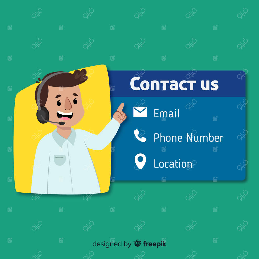 قالب پس‌زمینه دست کشیده اطلاعات تماس