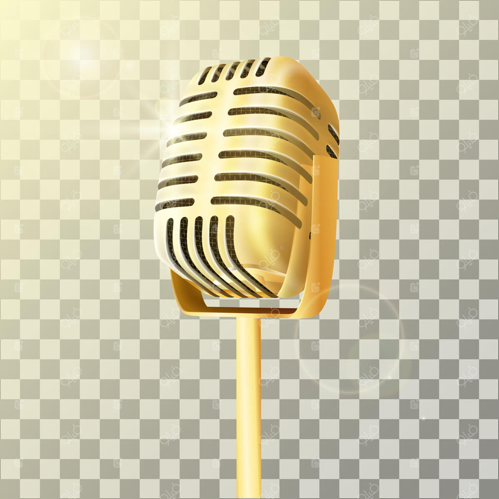 میکروفون استودیویی طلایی کلاسیک