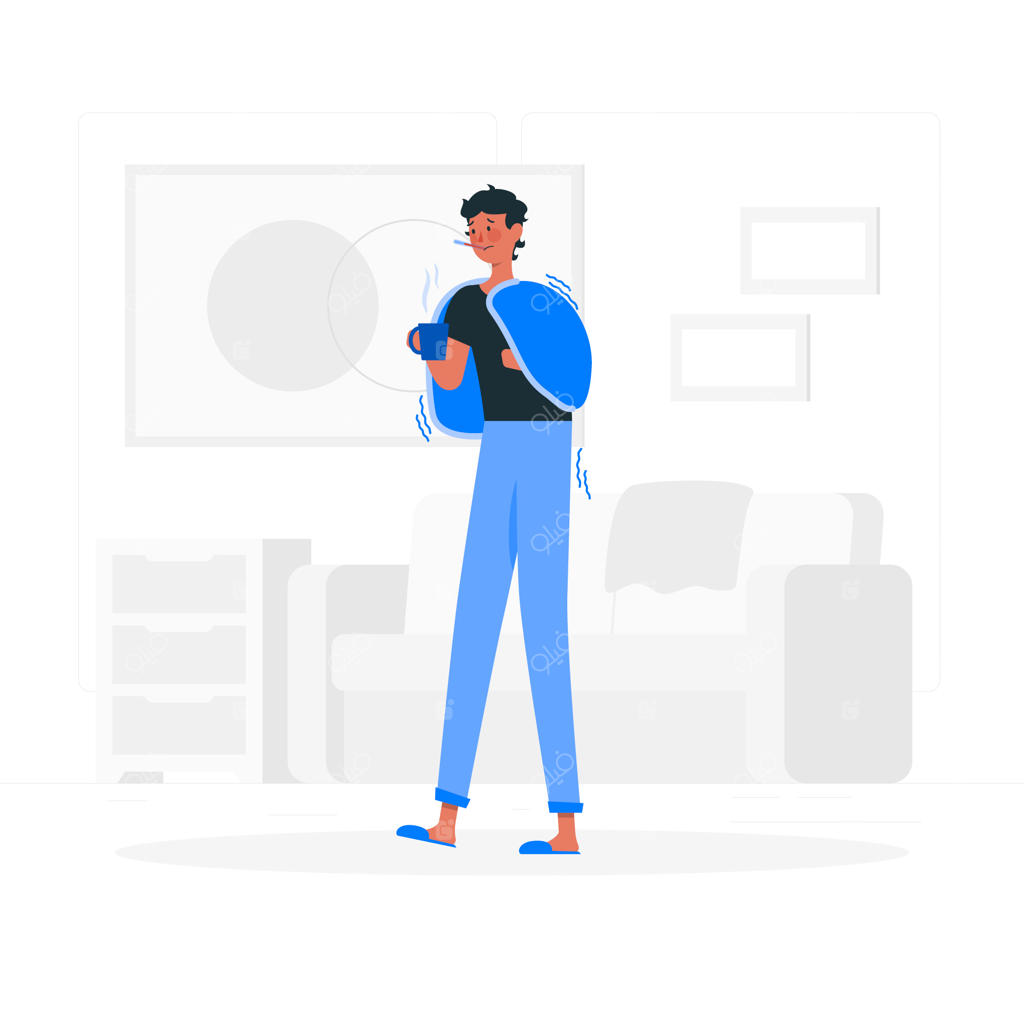 تصویرسازی مفهوم فرد سرماخورده