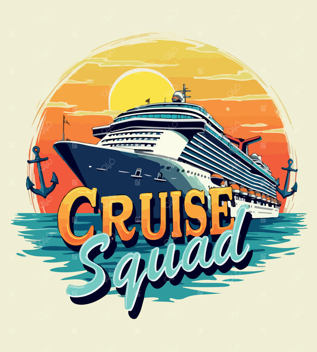 طرح تیشرت برای کشتی تفریحی کروز