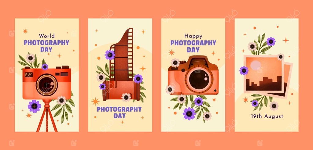 مجموعه استوری‌های اینستاگرام برای جشن روز جهانی عکاسی