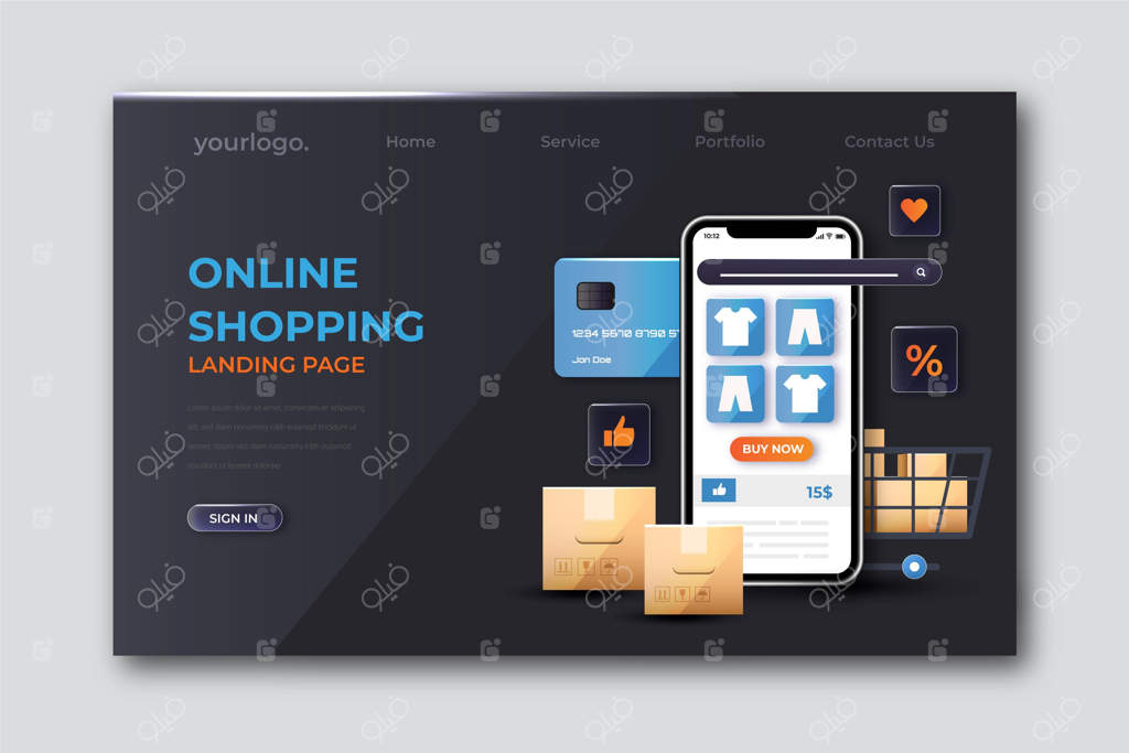 صفحه فرود واقعی خرید آنلاین