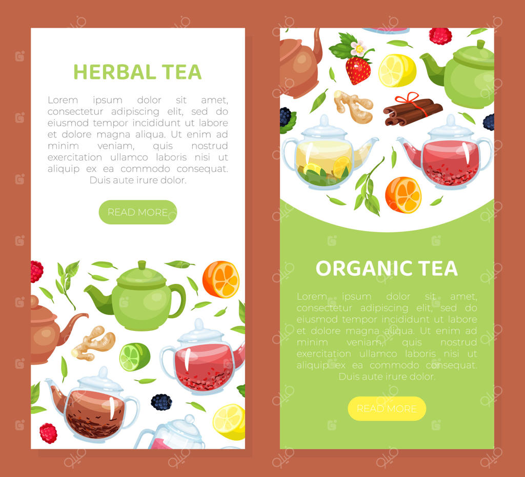 مجموعه بنرهای وب برای نوشیدنی‌های گیاهی. قالب‌های اپلیکیشن موبایل برای نوشیدنی‌های سالم و ارگانیک