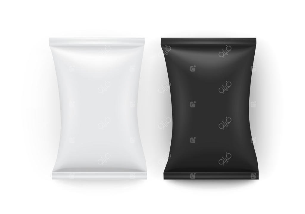 بسته‌بندی کاغذی سیاه و سفید جدا شده