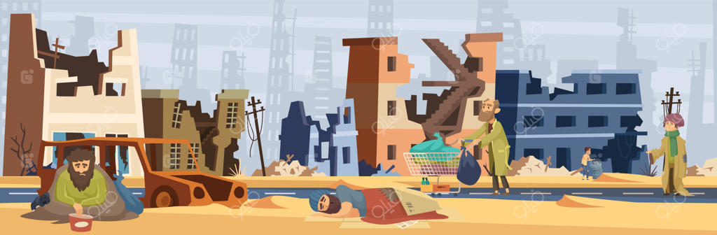 مردم فقیر در شهری ویران: مشکلات جنگ‌زده‌ها، خانه‌های تخریب‌شده و جاده‌های خراب، معضلات پناهجویان