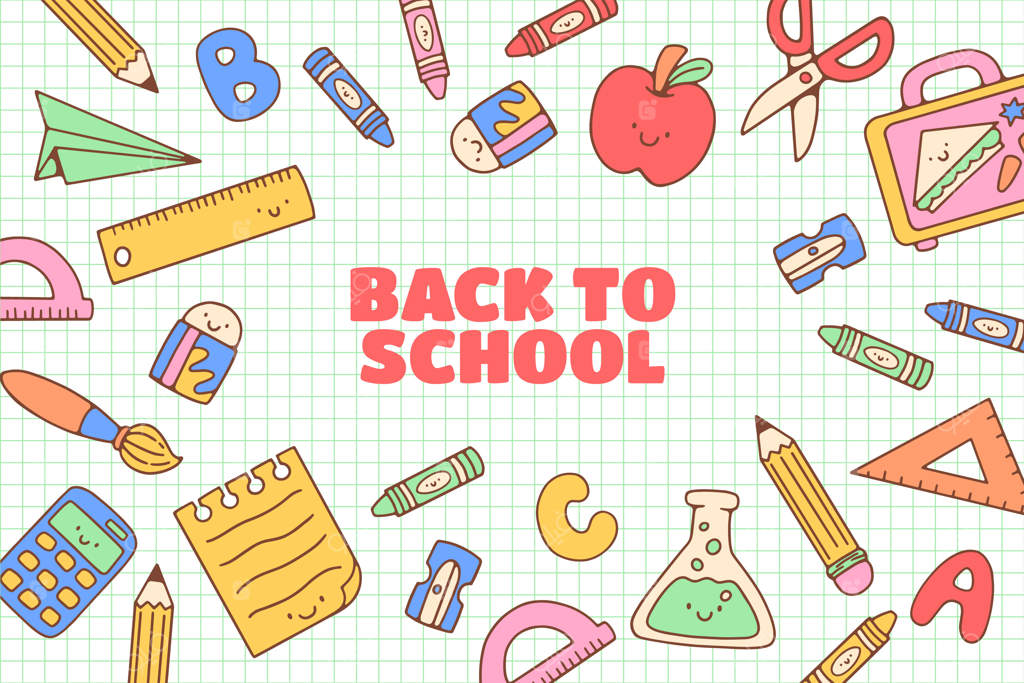 پس‌زمینه طراحی‌شده دستی برای فصل بازگشت به مدرسه