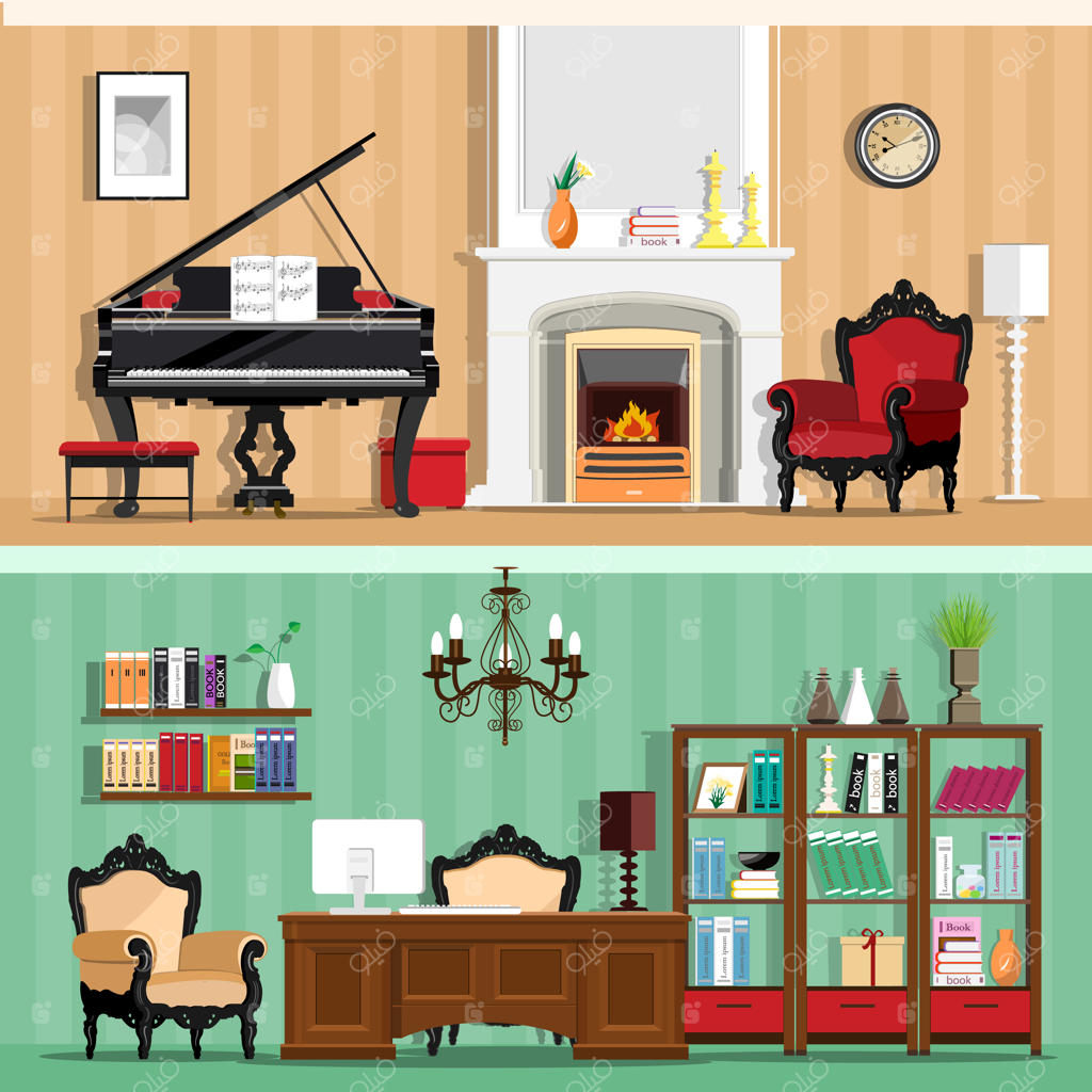 اتاق‌هایی با دکوراسیون داخلی کلاسیک و نوستالژیک.