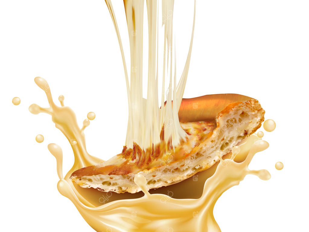 تصویرسازی پیتزای پنیری خوشمزه