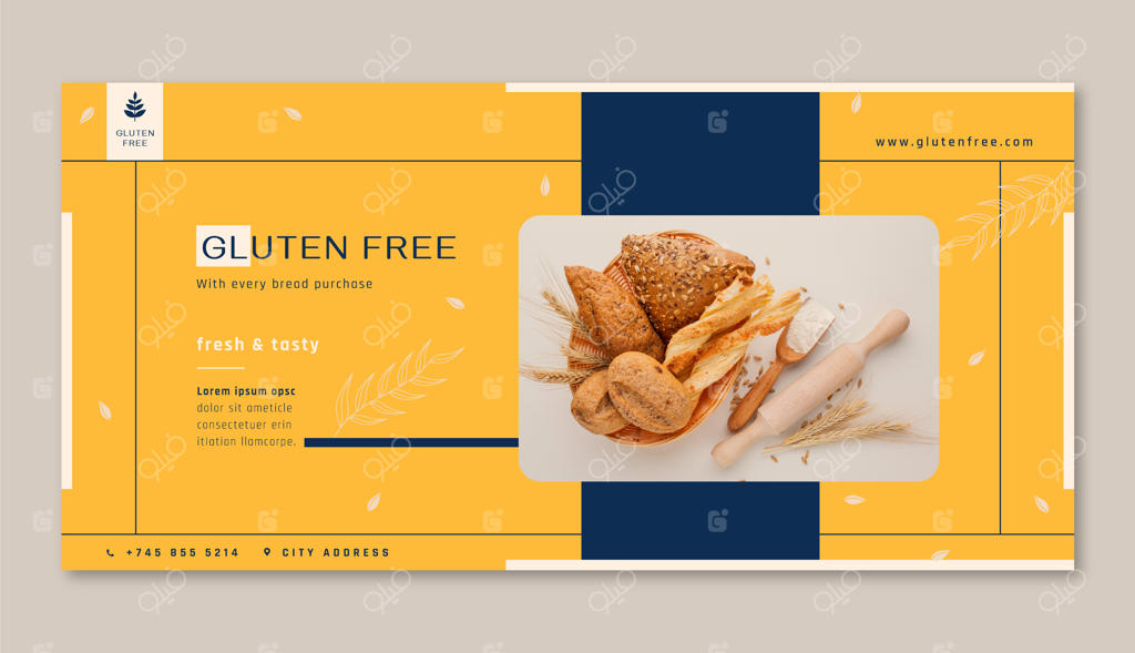 بنر افقی بدون گلوتن