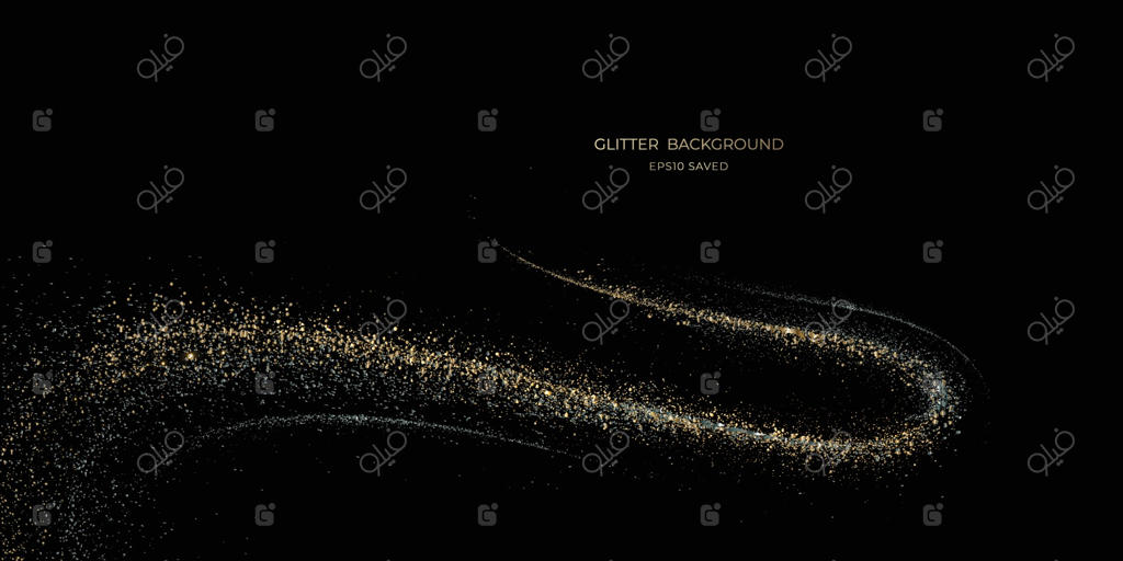 پس‌زمینه‌ای از درخشش نور غبار طلایی