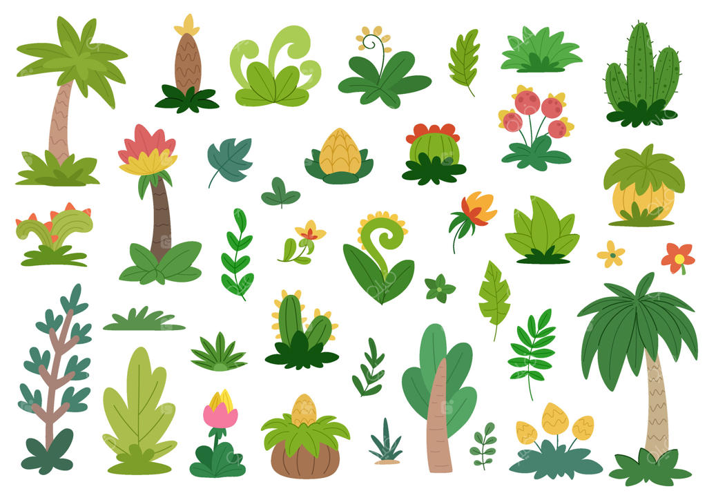 مجموعه متنوعی از تصاویر گیاهان برای ایده های پرو وکتور