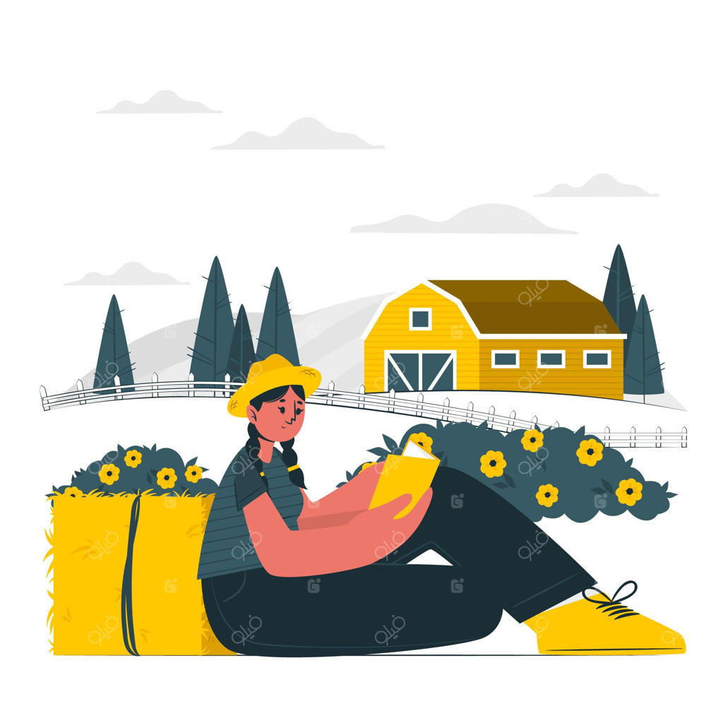 تصویرسازی از منظره روستایی