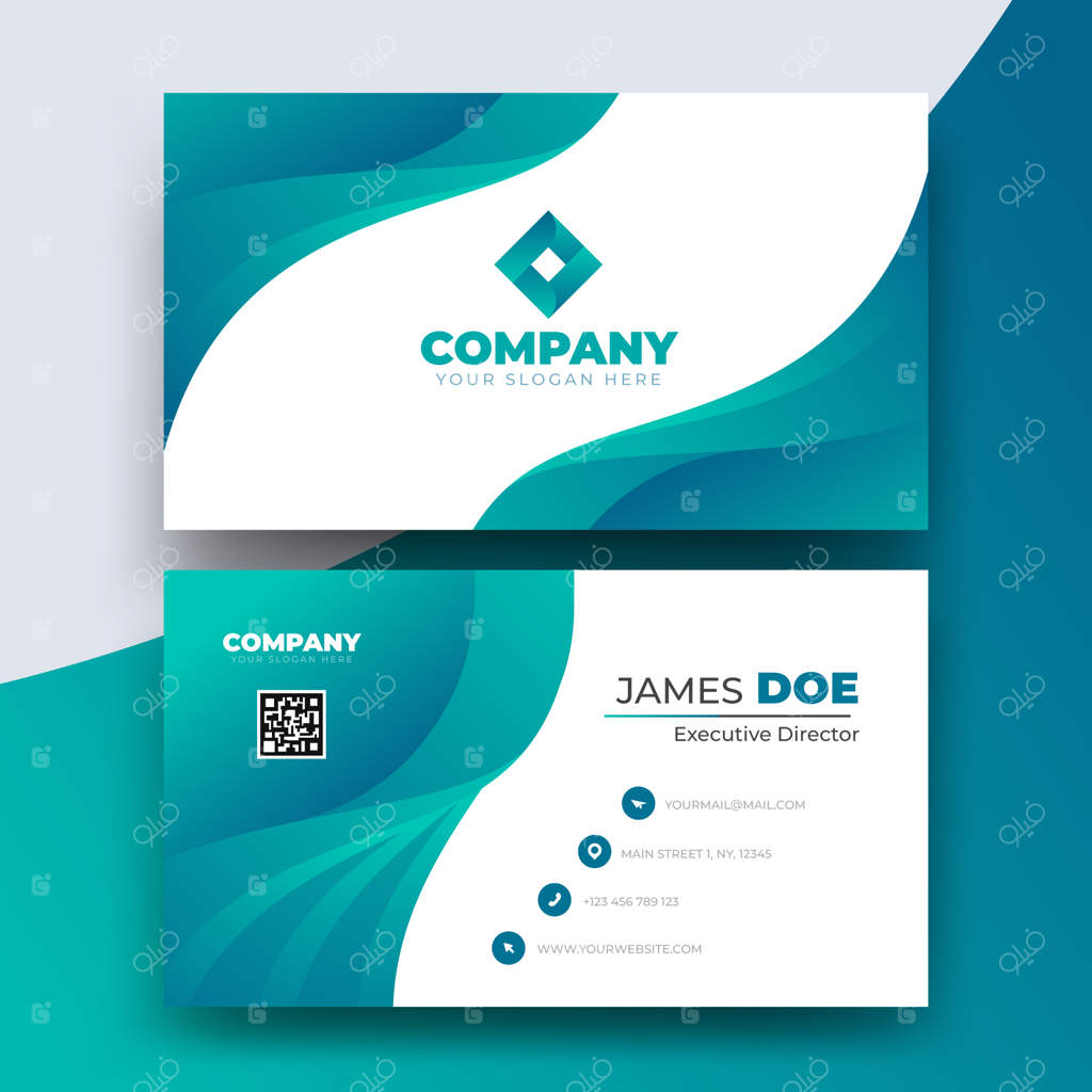 قالب کارت ویزیت مدرن و انتزاعی