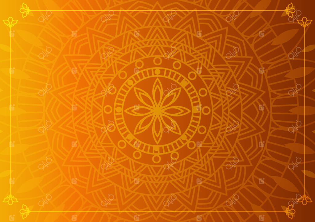 هنر هندسی سنتی هندی. پس‌زمینه لوکس ماندالا. طرح‌های زمین‌ رنگ در شفافیت سایه‌ها. پترن تزئینی به سبک شرقی. تصویرسازی وکتور با فضای خالی برای متن.