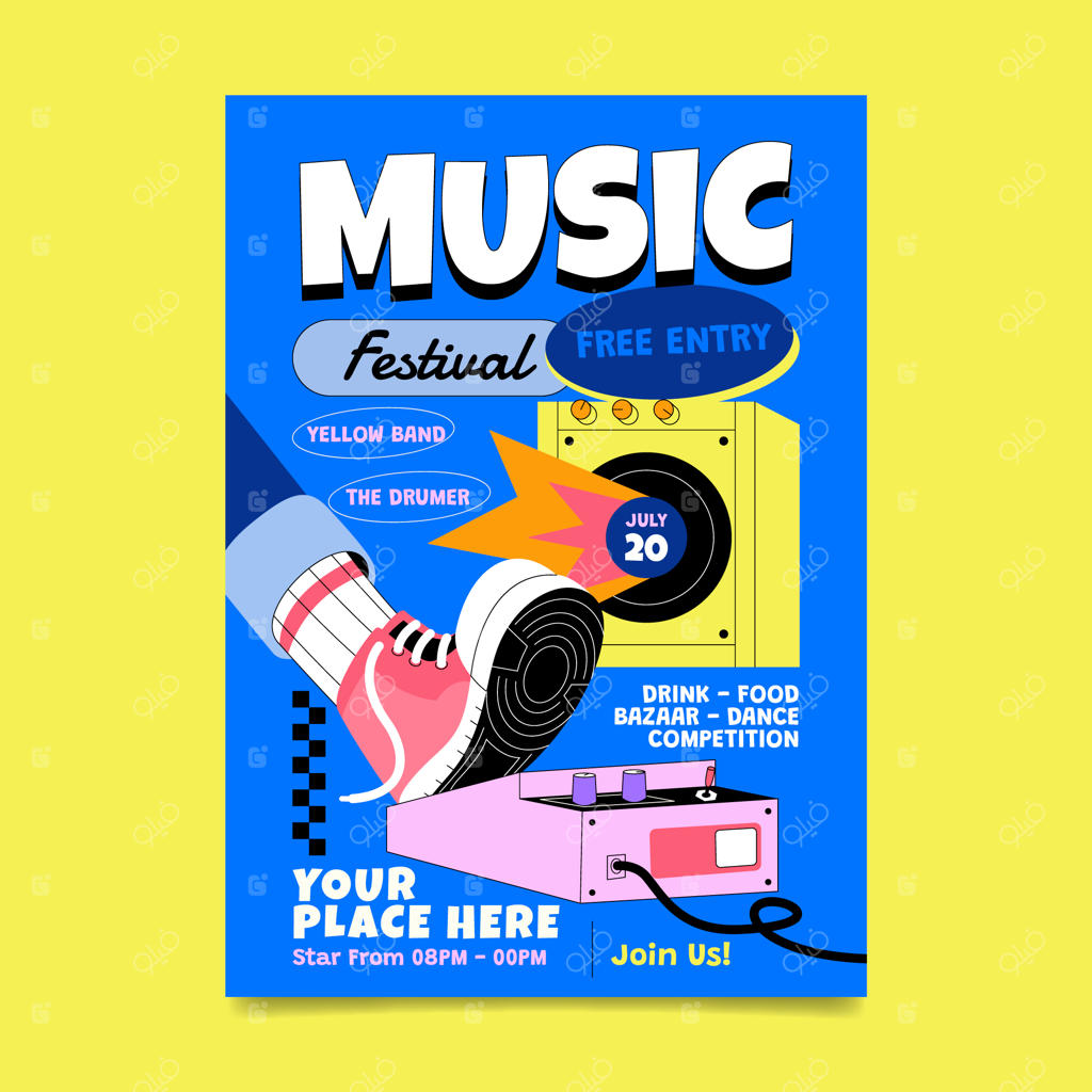 پوستر جشنواره موسیقی دست‌ساز