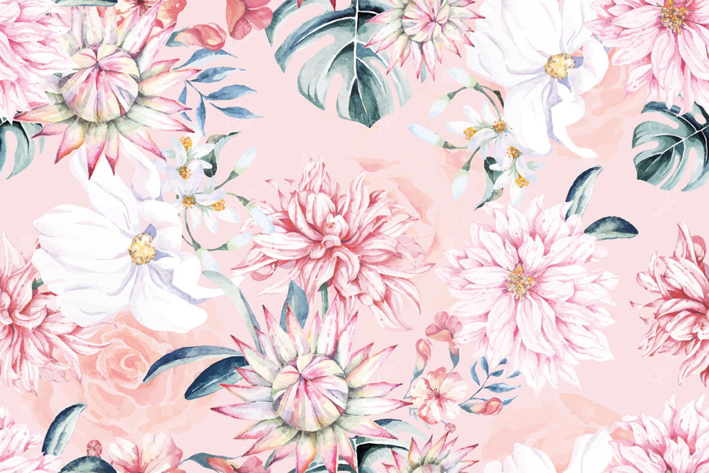 پترن گلدار خیره‌کننده برای الهام‌بخشی در دکوراسیون خانه - وکتور حرفه‌ای