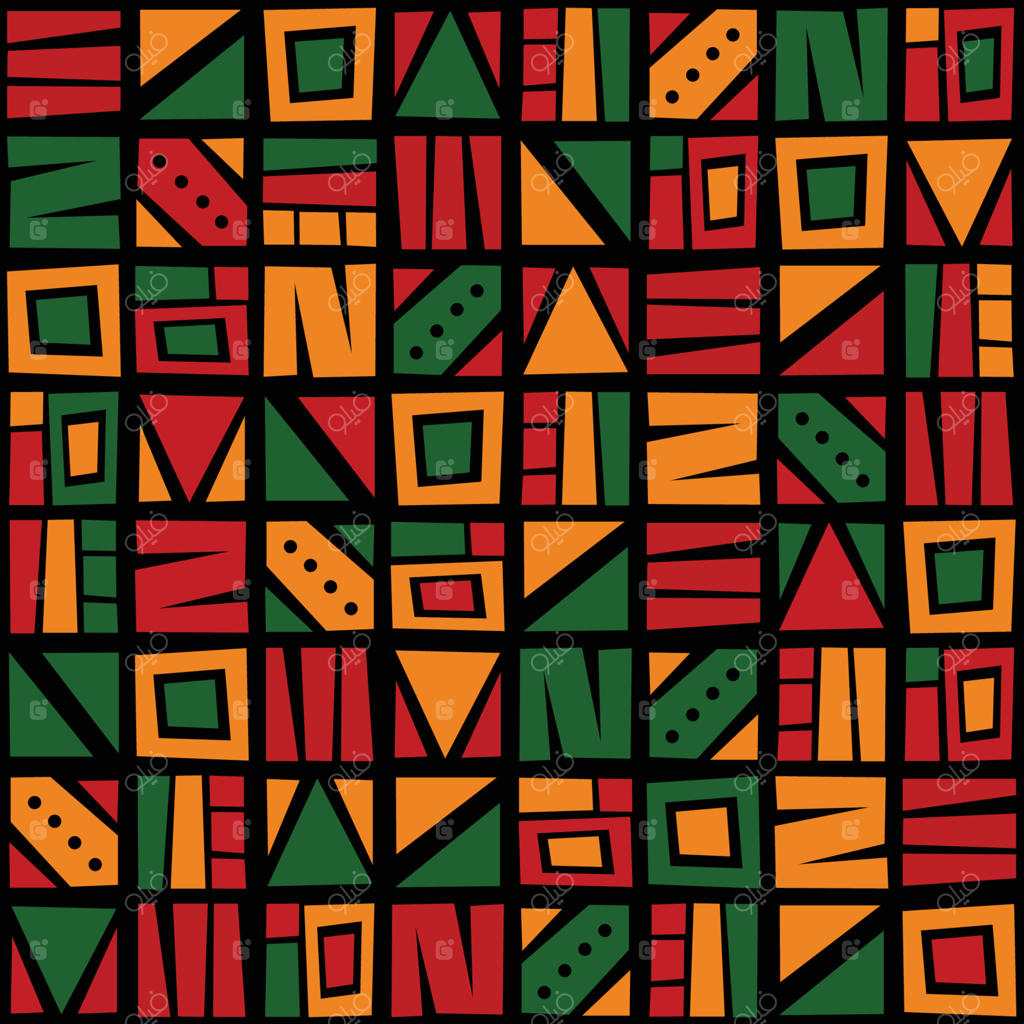 پترن یکپارچه با رنگ‌های پان آفریقایی