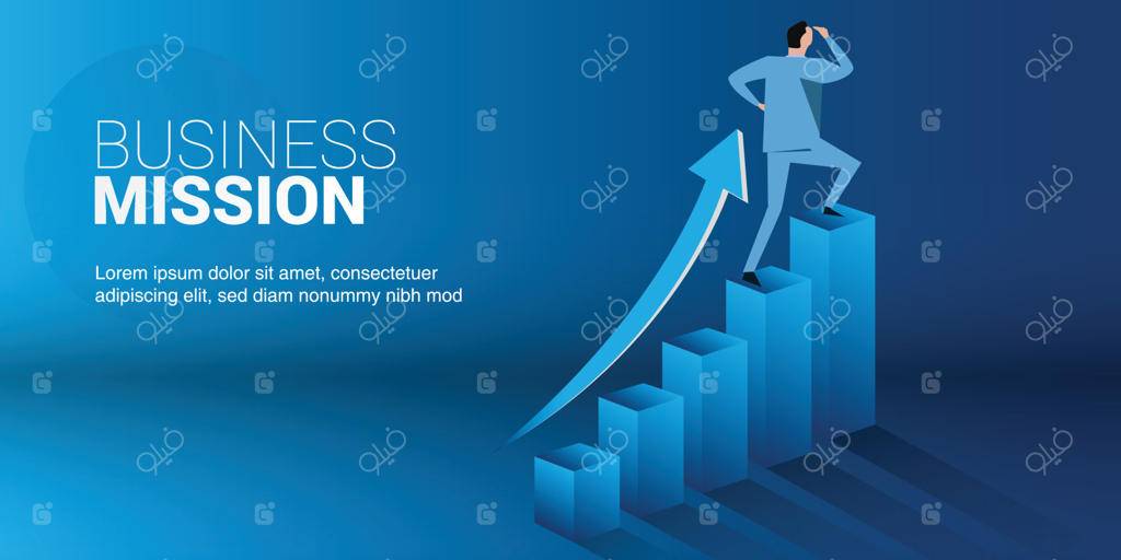 مفهوم موفقیت و رشد بازرگان و نمودار رشد