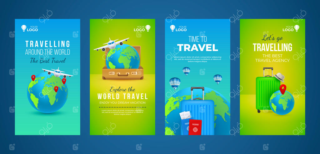 مجموعه استوری‌های اینستاگرام برای کسب‌وکار آژانس مسافرتی