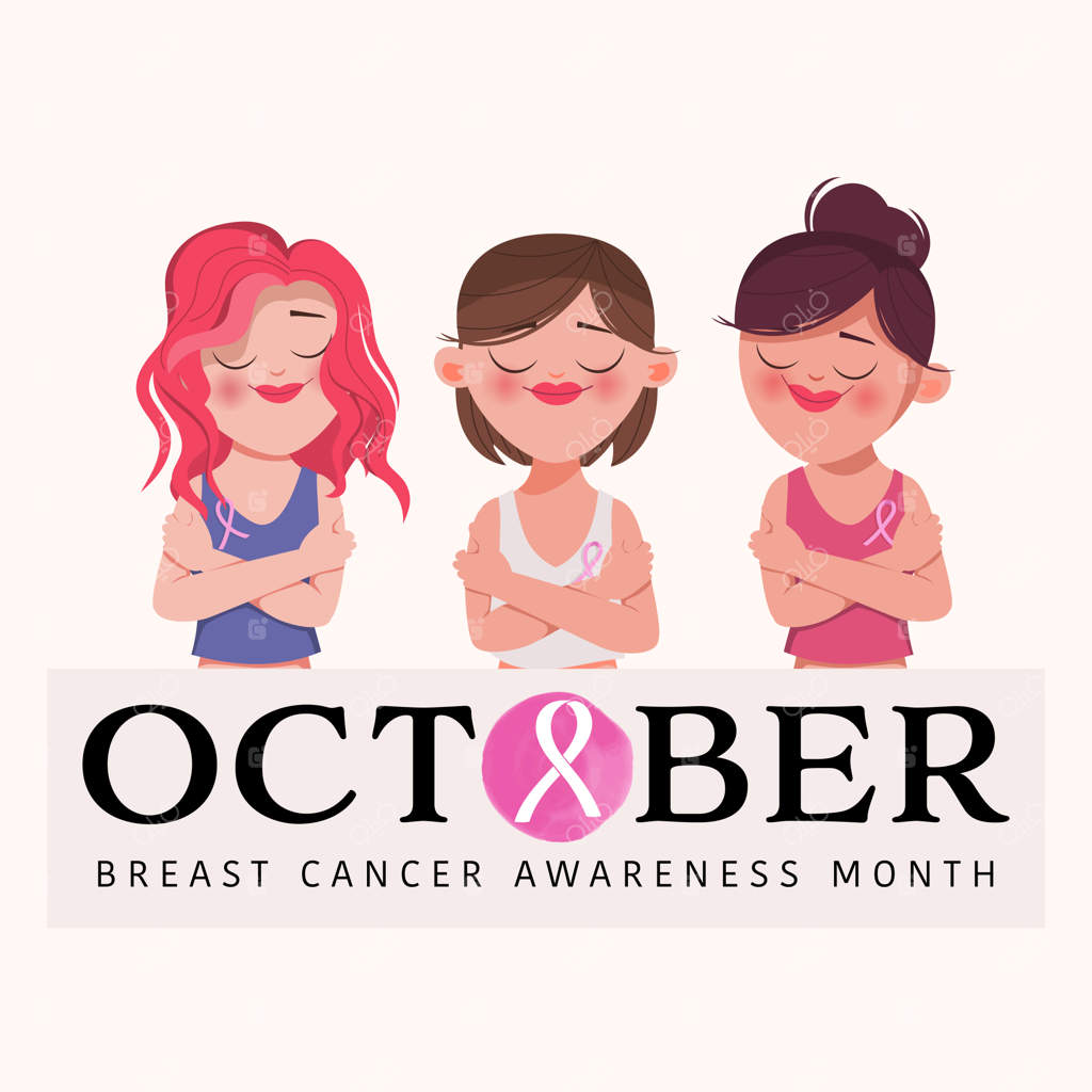 پس‌زمینه ماه آگاهی از سرطان سینه با مفهوم همراهی زنان