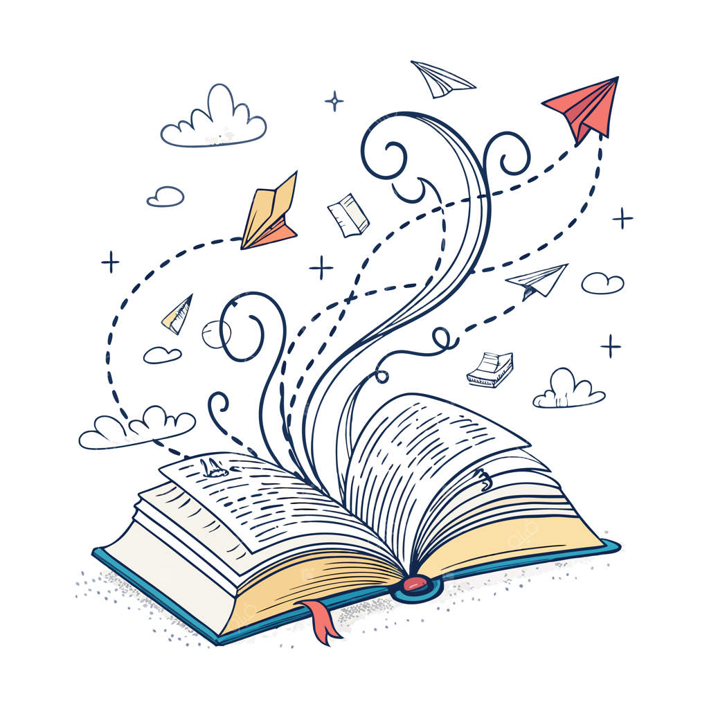 کتابی با یک پیکان قرمز و کلمه عشق بر روی آن