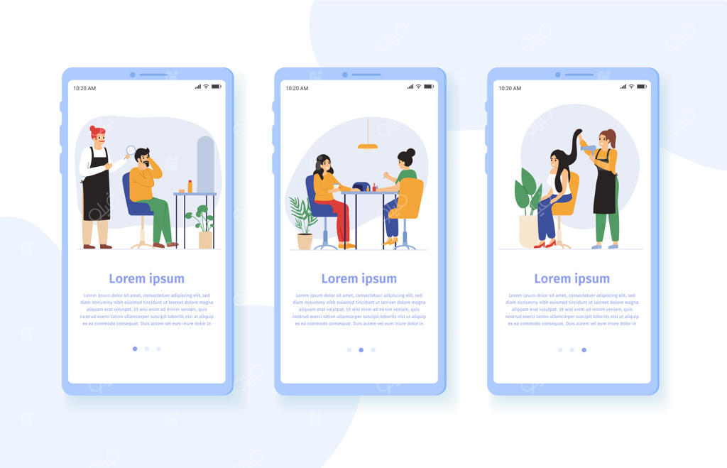مجموعه اپلیکیشن‌های موبایل آرایشگران و سلمانی‌ها: ارائه خدمات مختلف سالن زیبایی از جمله مانیکور و کوتاهی مو