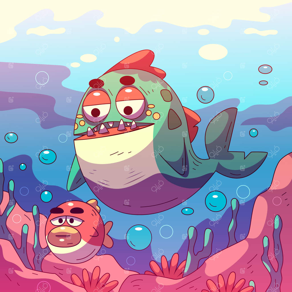 تصویرسازی حیوانات دریایی دست‌کشیده