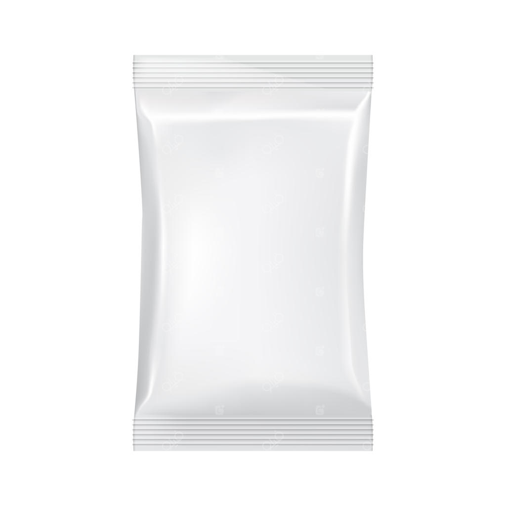 قالب بسته‌بندی ساده روی زمینه سفید.