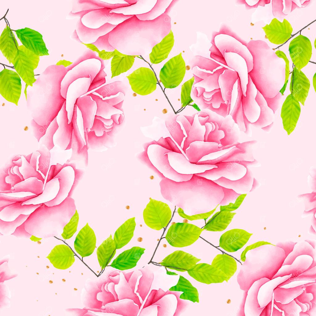 پترن یکپارچه گل‌های رز زیبا