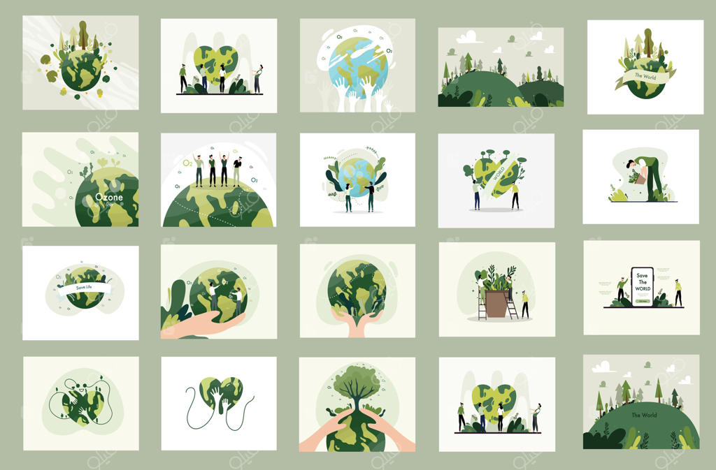 ترویج پایداری از طریق تصاویر خلاقانه Pro Vector