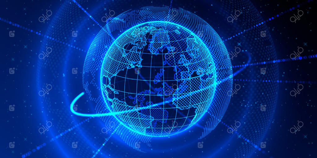 ایده سیاره زمین در پس زمینه سیاه