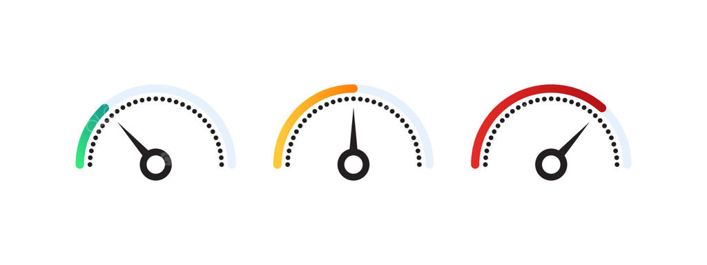 شاخص‌های سطح. مقیاس سنجش ریسک. مفهوم عملکرد. نشانگر عقربه‌ای. گرافیک‌های مقیاس‌پذیر وکتور