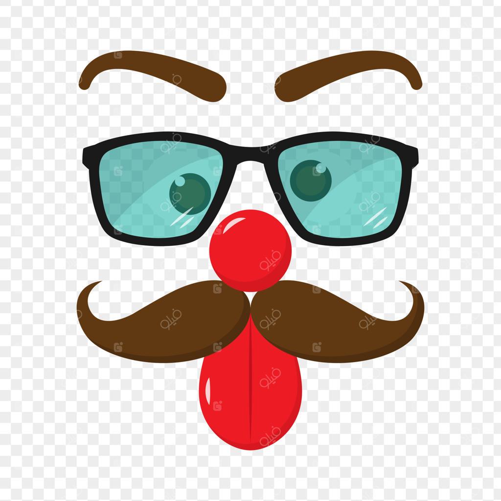 تصویرسازی وکتور ماسک خنده‌دار با پس‌زمینه شفاف