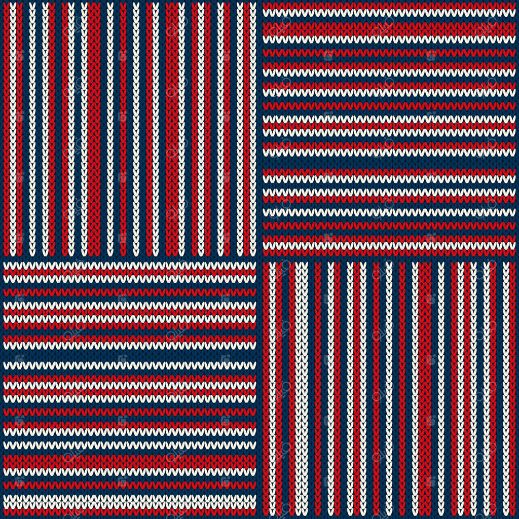 طرح ژاکت بافتنی چهارخانه انتزاعی