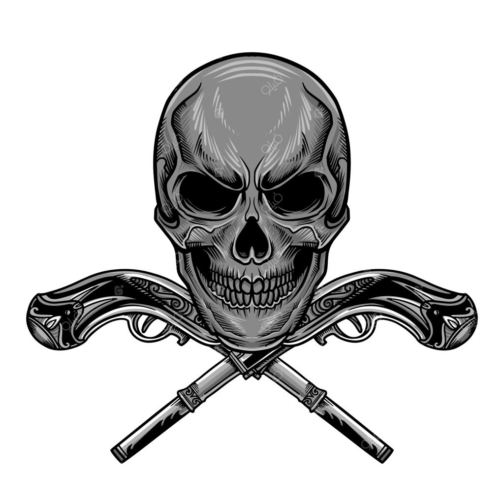 وکتور تفنگ جمجمه‌ای