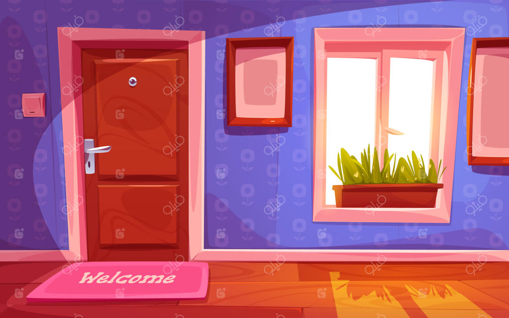 اتاق به سبک کارتونی با منظره بیرون