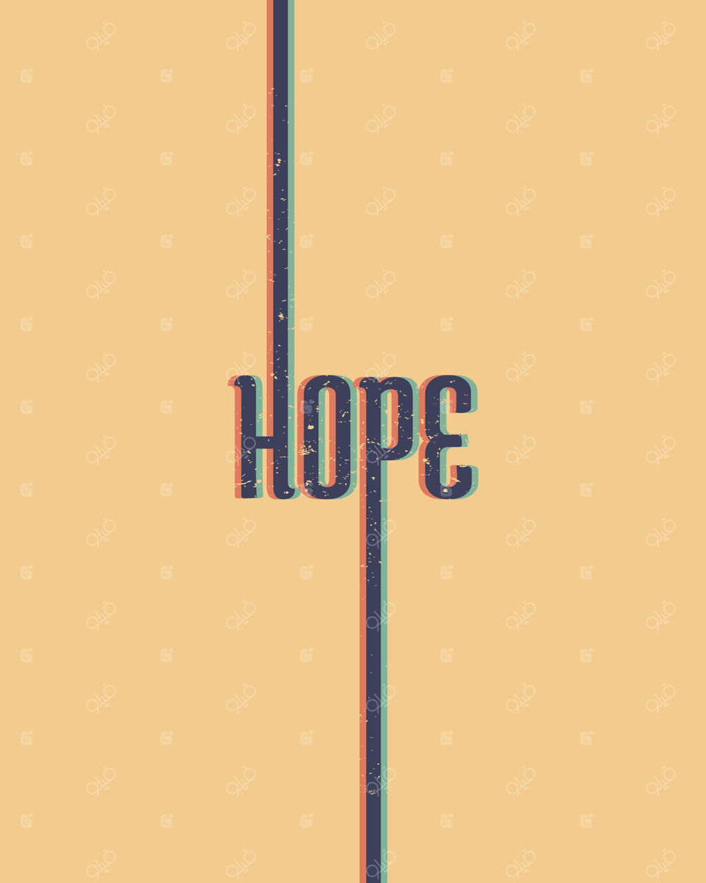 وکتور تایپوگرافی، خوشنویسی و حروف‌نگاری پوستر با موضوع امید