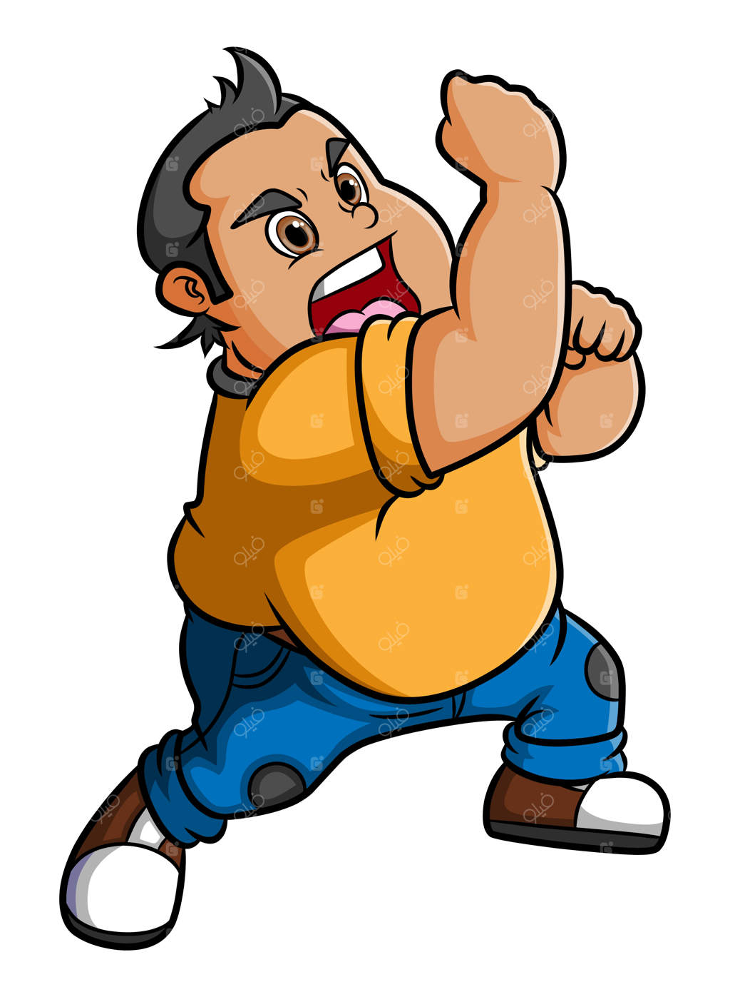 غول مبارز مشت ابرقدرتی می‌زند