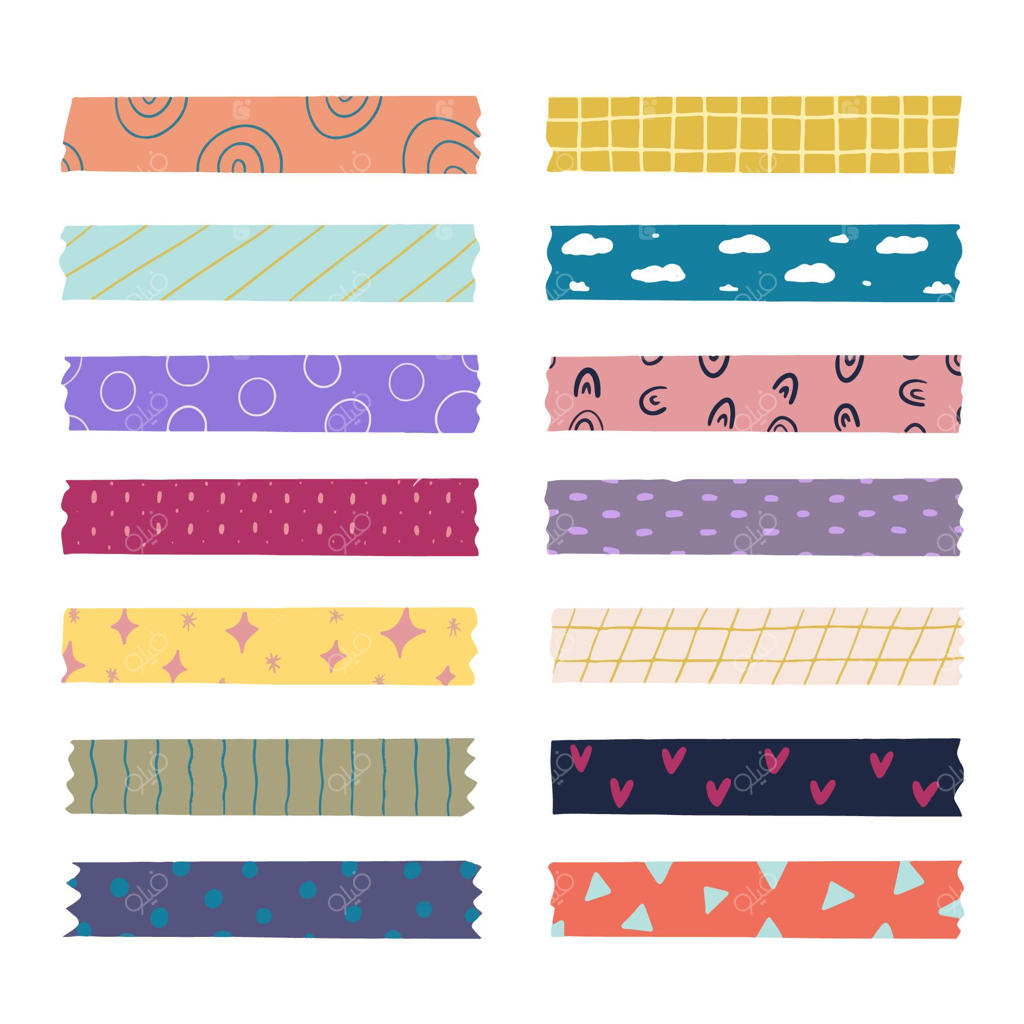 مجموعه نوار واشی با طراحی دستی