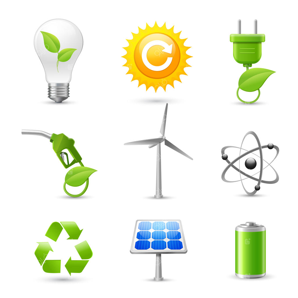 مجموعه آیکون‌های واقعی انرژی و محیط زیست