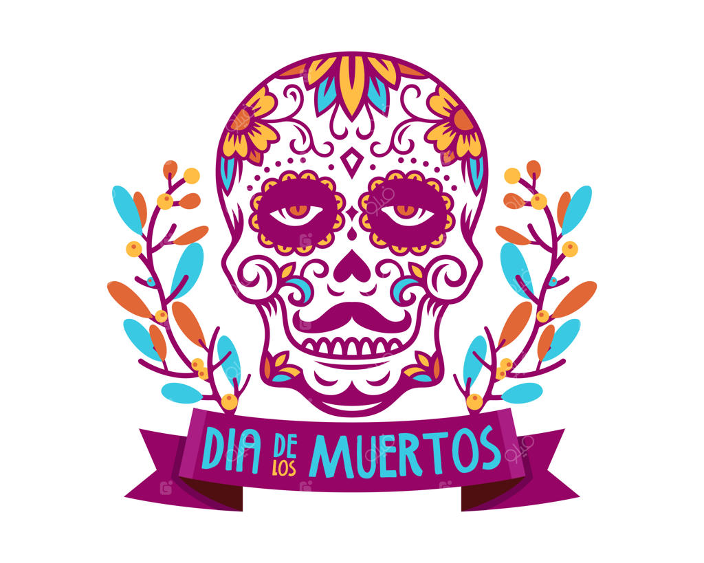 تصویر وکتوری جمجمه روز مردگان