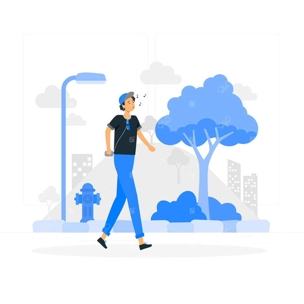 تصویر مفهومی پیاده‌روی