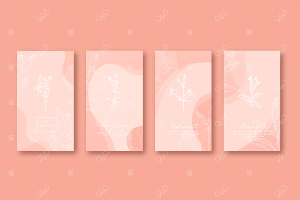 نمادهای هایلایت استوری اینستاگرام با طرح‌ گل دستی