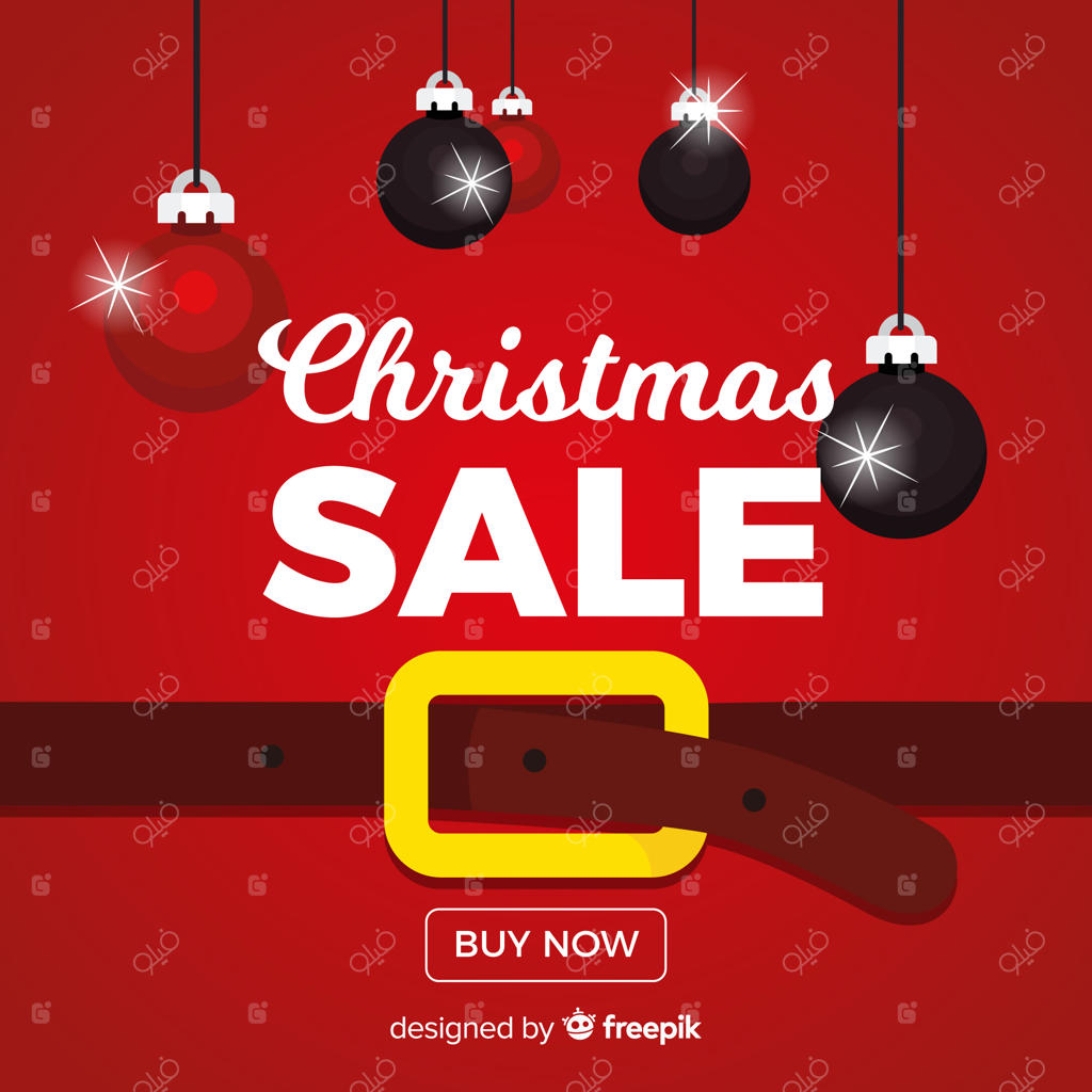 فروش ویژه کریسمس با پس‌زمینه بابانوئل