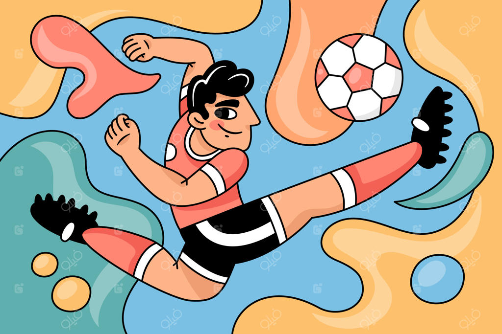 پس‌زمینه مسابقات فوتبال با طرح دستی