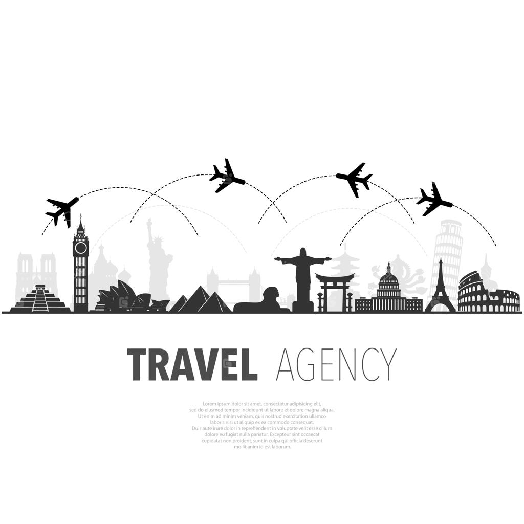 بنر آژانس مسافرتی و دیدنی‌های جهان