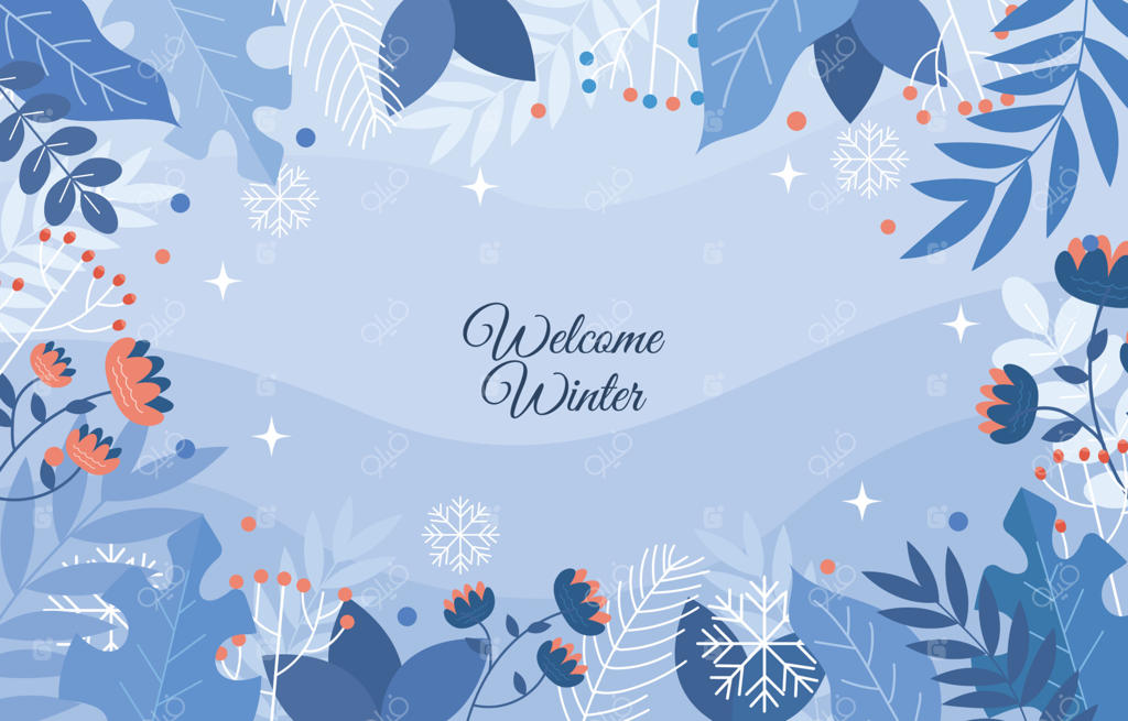 زمینه گل‌های زمستانی