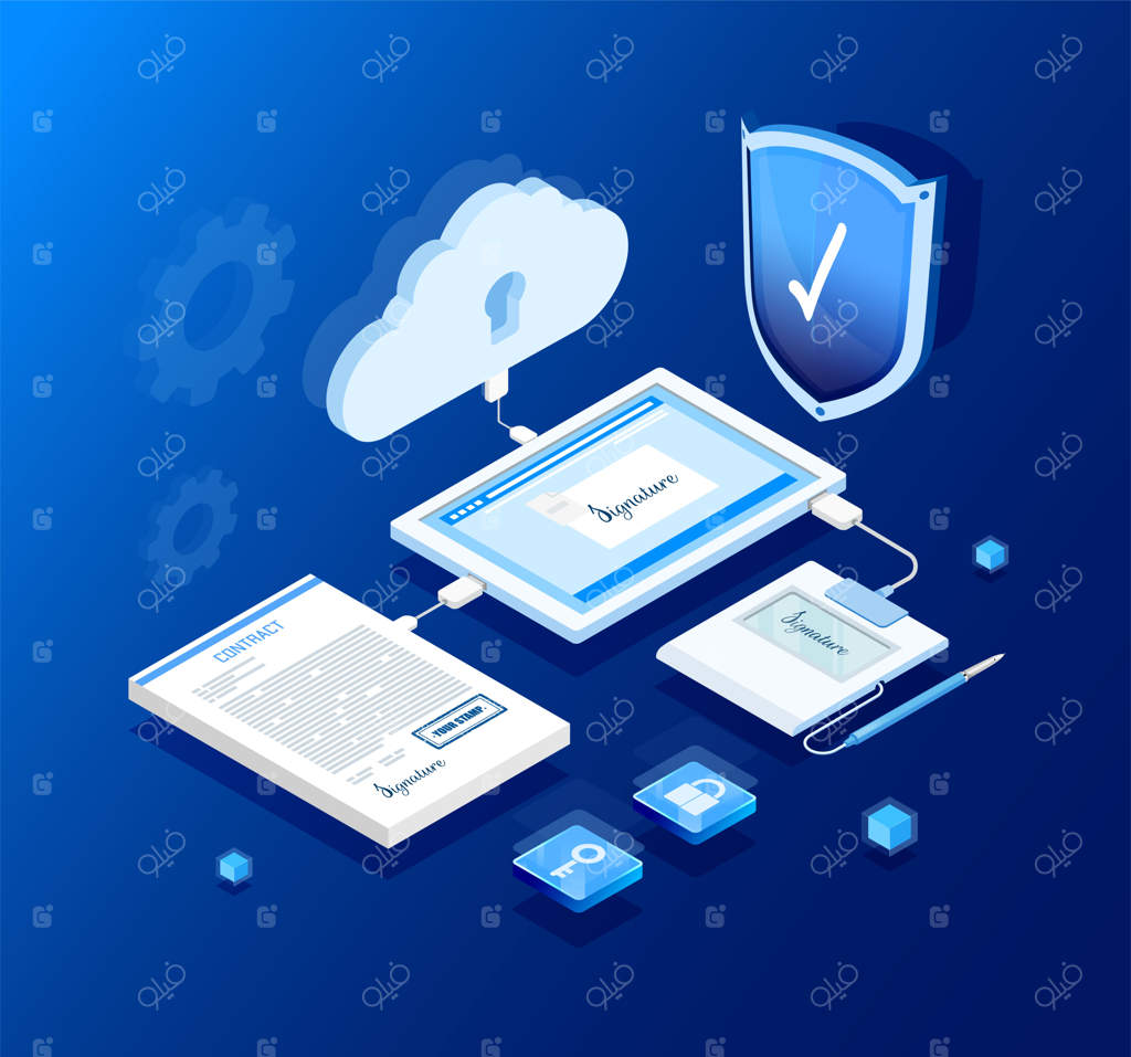 امضای دیجیتال: تصویرسازی به سبک ایزومتریک.