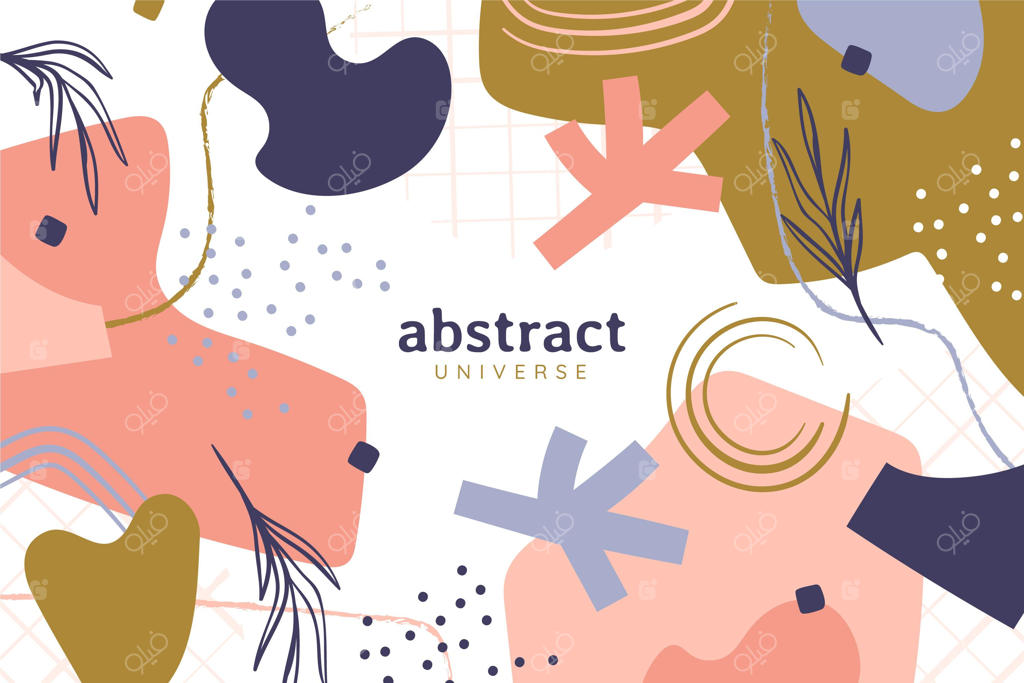 پس‌زمینه اشکال انتزاعی طرح دستی